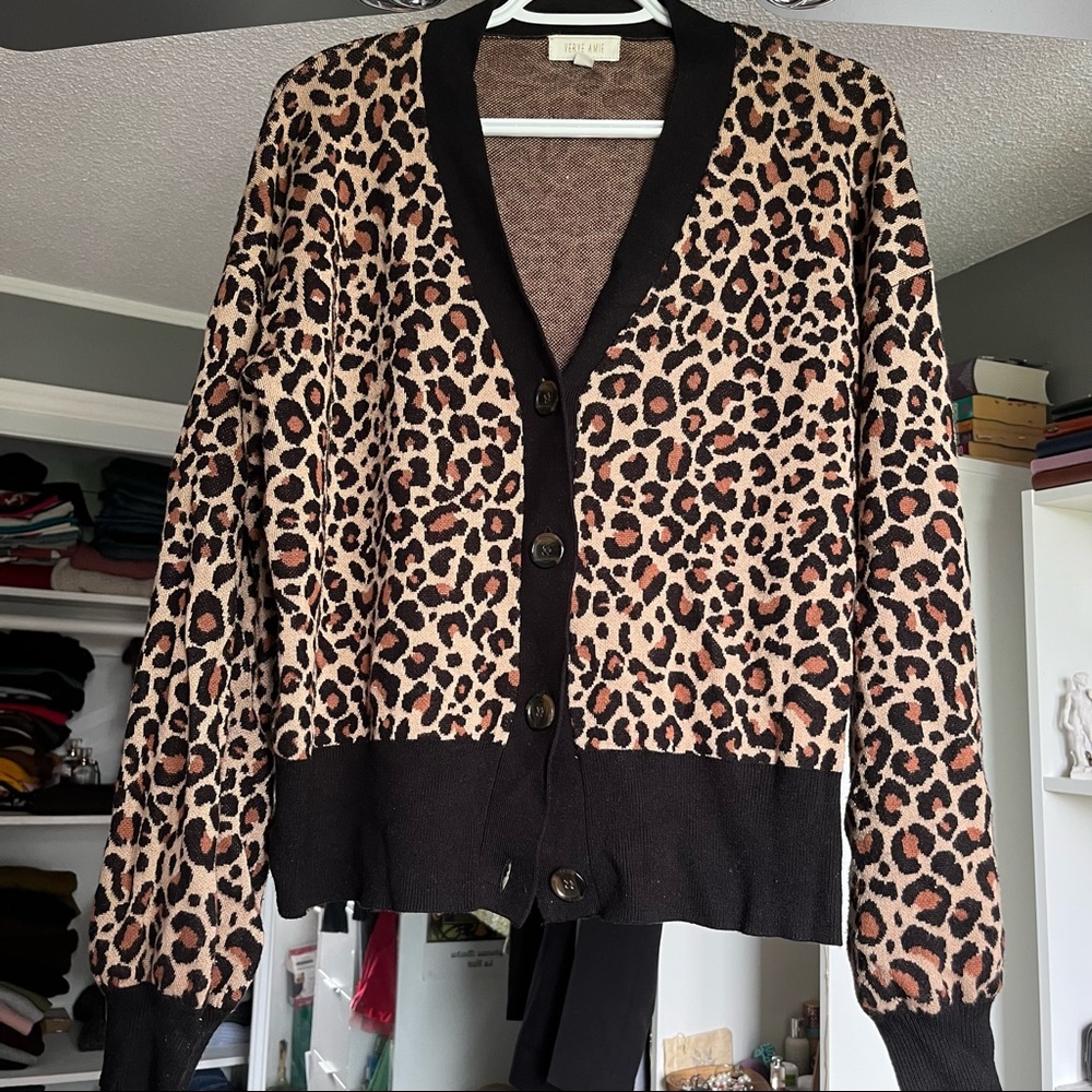 Leopard printed statement cardigan